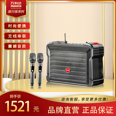 万利达M+9113声卡一体机旅行家直播肩背户外移动便携蓝牙8寸音箱